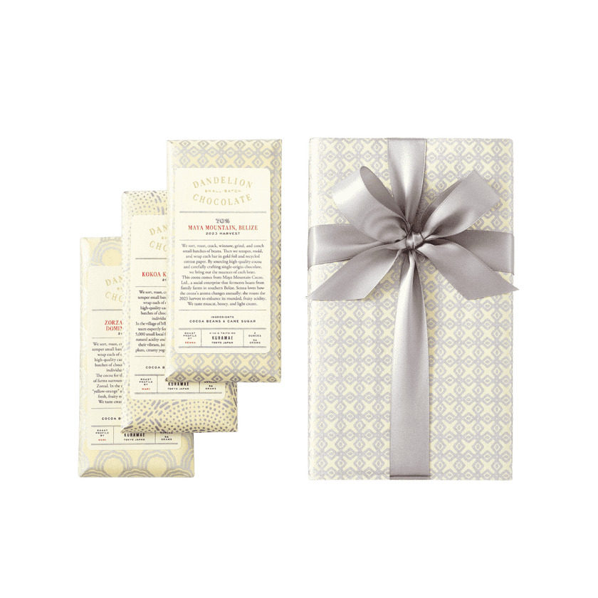 Dandelion Chocolate 70% Three-Bar Japan Gift Set