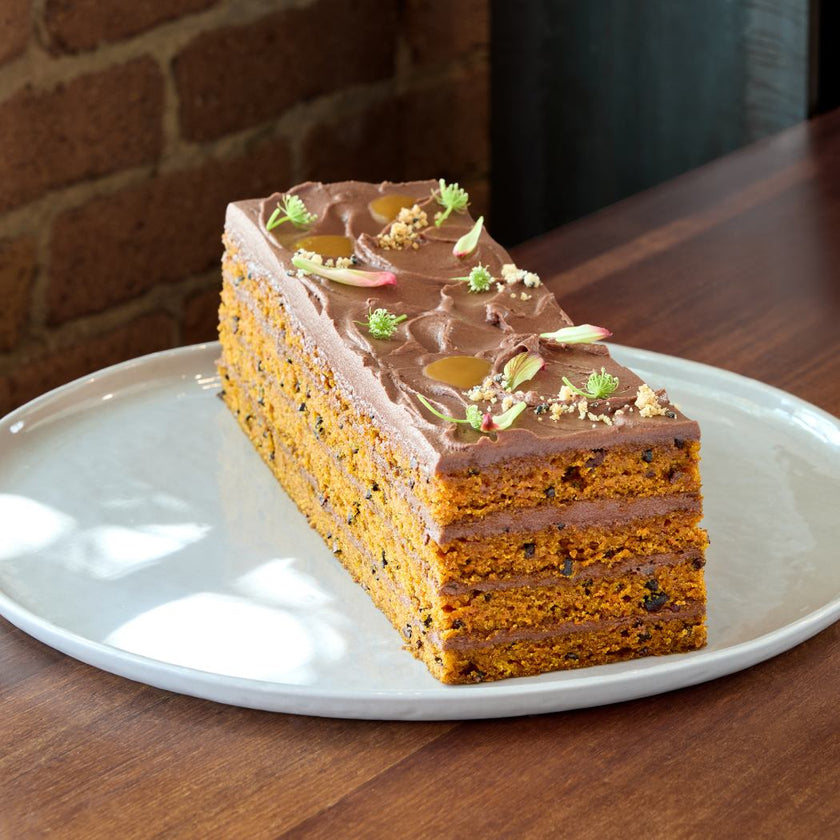 Dandelion Chocolate Carrot Cake by Lisa Vega