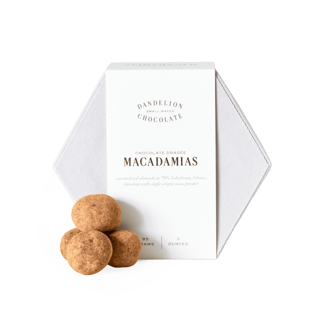 Chocolate Dragée Macadamias – Dandelion Chocolate
