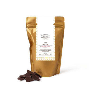 Dandelion Chocolate Large Chips 70% Large Chips Camino Verde, Ecuador