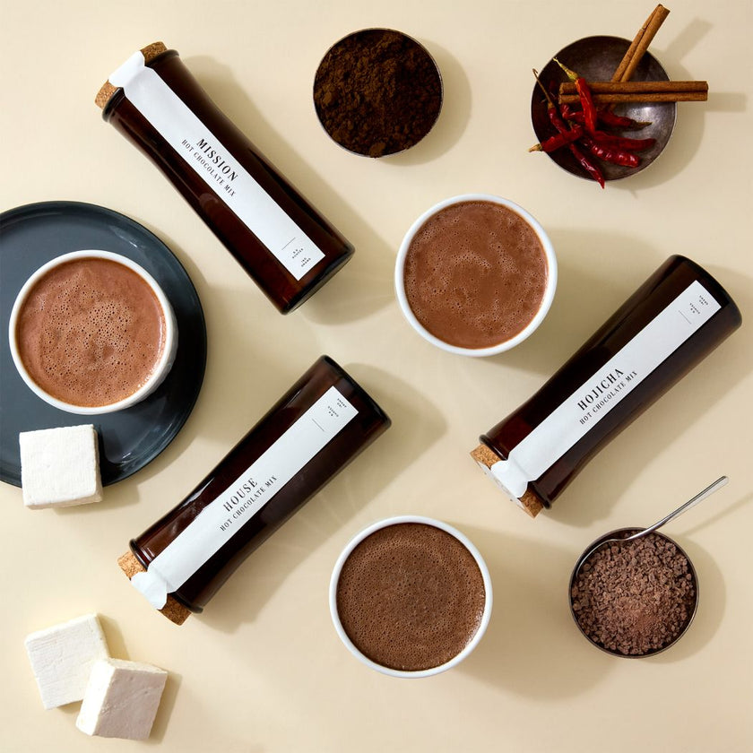 Dandelion Chocolate Signature Hot Chocolate Mix Trio & Marshmallows