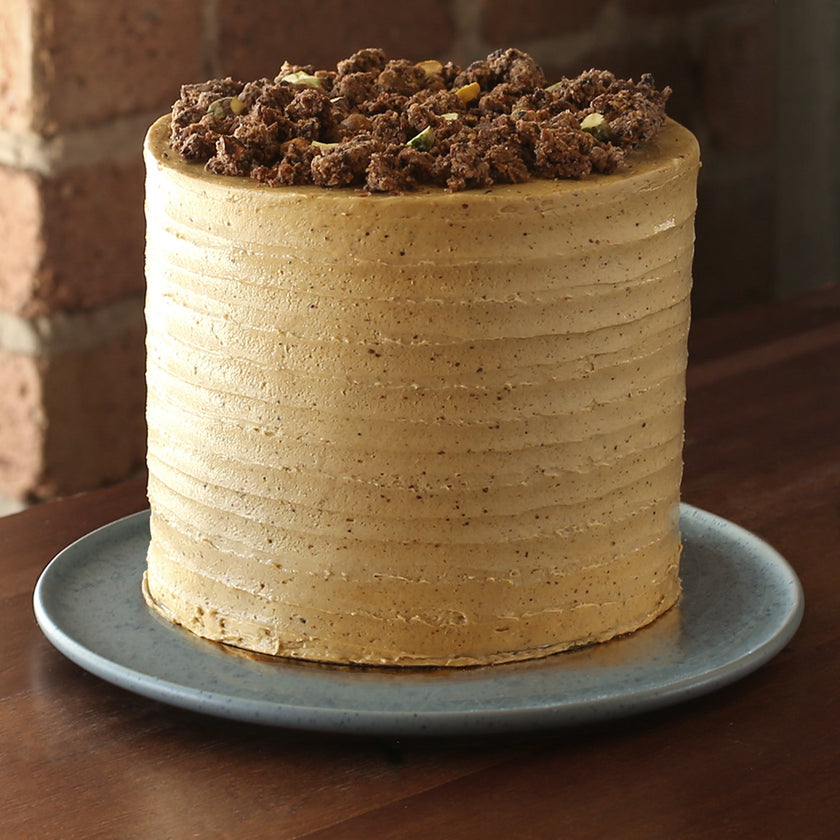 Dandelion Chocolate Silky Pistachio Praline Cake