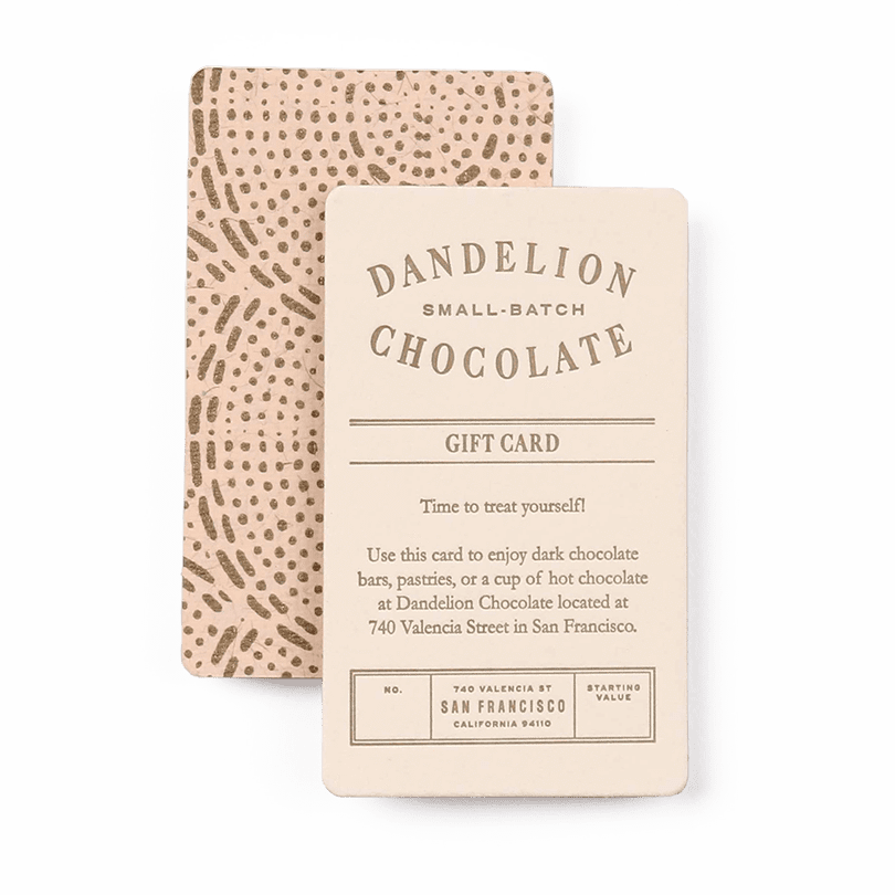 Dandelion Chocolate Gift Card Gift Cards