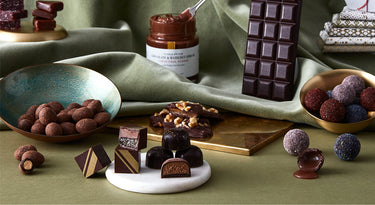 A display of chocolate confections