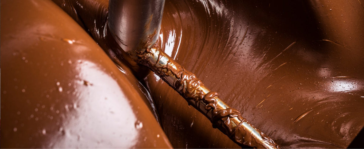 Chocolate being made