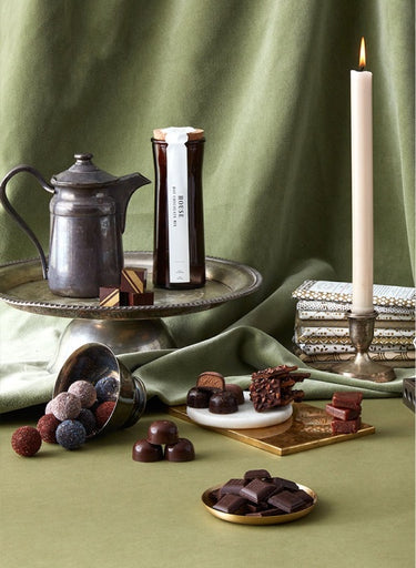 A display of chocolate confections