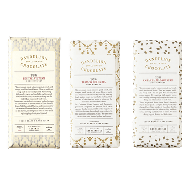 Dandelion Chocolate Bar Trio: Deep Cuts