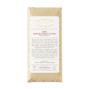 Dandelion Chocolate Chocolate Bar Semuliki Forest, Uganda 85% Single-Origin Chocolate Bar