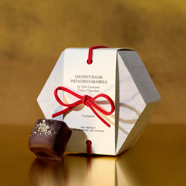 Dandelion Chocolate Coconut Sugar Pistachio Caramels - Ticket Chocolate