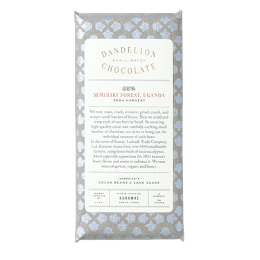 Dandelion Chocolate DCJ - Semuliki Forest, Uganda 85% Single-Origin Chocolate Bar
