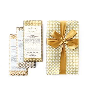 Dandelion Chocolate Gift Wrapped Three-Bar Gift Set