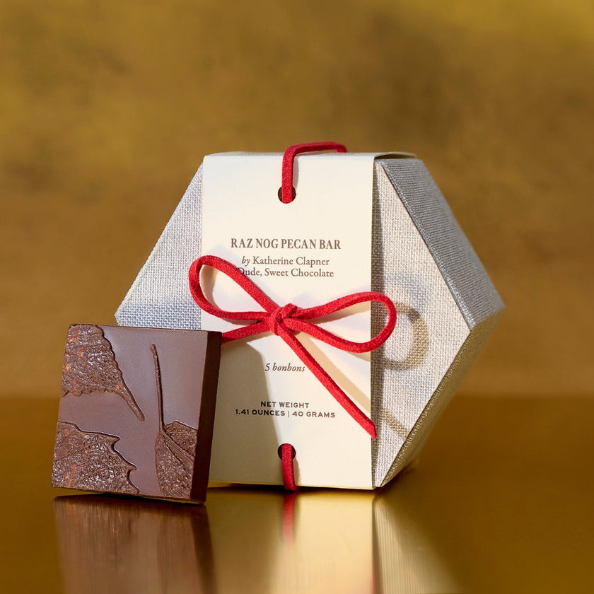 Dandelion Chocolate Raz Nog Pecan Bars - Dude, Sweet