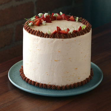 Dandelion Chocolate Chocolate Strawberry Cornmeal Cake